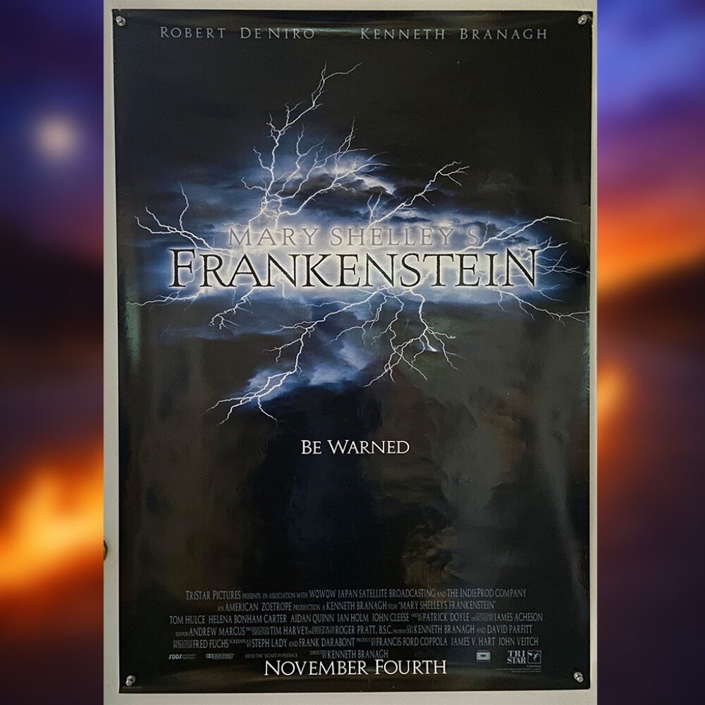 MARY SHELLEY'S FRANKENSTEIN (1994) - ORIGINAL DOUBLE SIDED MOVIE POSTER